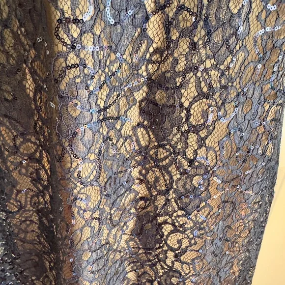 MARINA Midnight Blue Sequin Dress; nwt size 6 - Picture 5 of 7